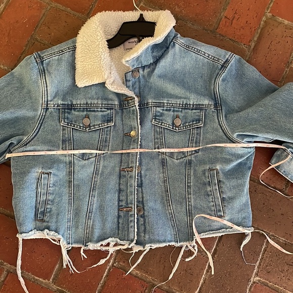 Working Title Denim Faux Fur Jacket - Picture 5 of 6